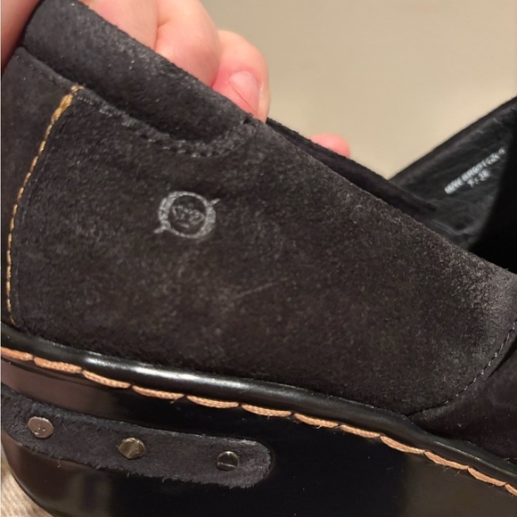 Born Bailie Black Loafers Size 7 Suede Leather Clogs Handcrafted main image 10